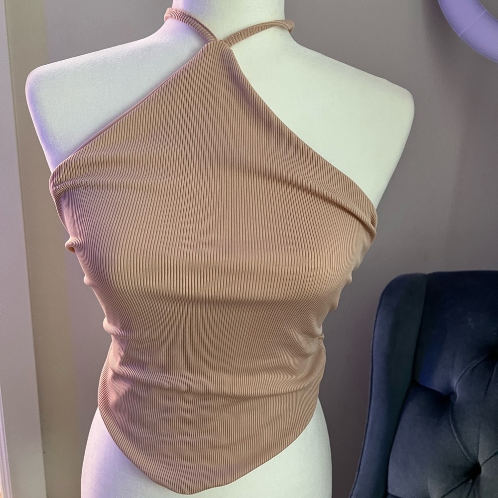 Missguided Halter Top - Nude